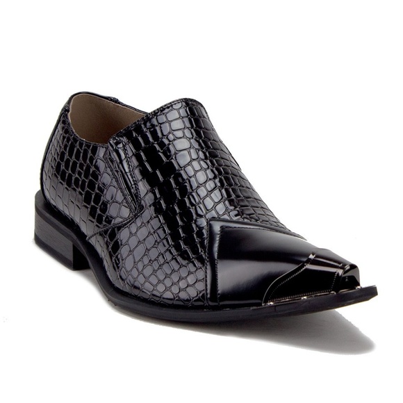 Men\'s Urban Metal Tip Faux Snake Skin Loafers main image 4